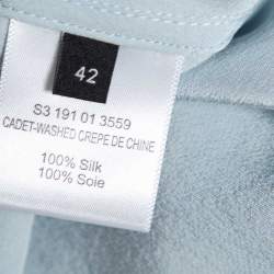Joseph Light Blue Silk Button Front Shirt L