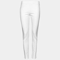 Joseph White Stretch Knit Slim Fit Leggings L