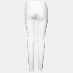 Joseph White Stretch Knit Slim Fit Leggings L