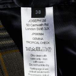 Joseph Grey Gemina Checked Wool Single Breasted Blazer M