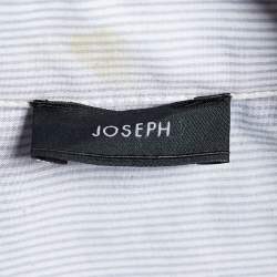 Pre Owned توب جوزيف صوف أبيض/أسود قطعتين بأكمام قصيرة مقاس صغير - سمول