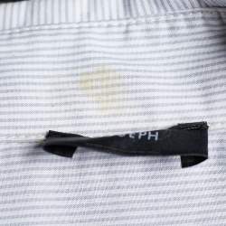 Pre Owned توب جوزيف صوف أبيض/أسود قطعتين بأكمام قصيرة مقاس صغير - سمول