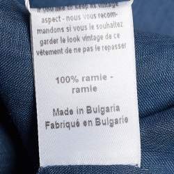 مملوكة مسبقًا Joseph Blue Ramie Silk Long Sleeve Shirt M