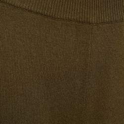 Joseph Khaki Green Mongolian Cashmere Knit Pants L