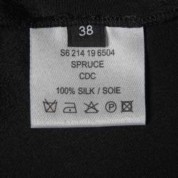 Joseph Black Silk Crepe Crewneck Top M
