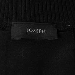 Joseph Black Silk Crepe Crewneck Top M