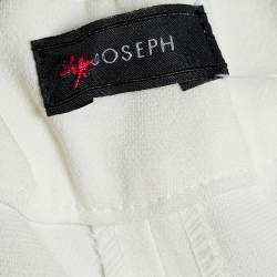 Joseph White Crepe Wide Leg Trousers L/Waist 32"