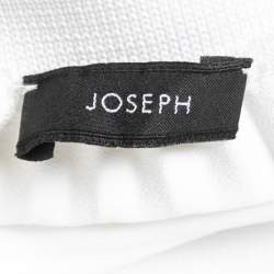 Joseph White Crepe Asymmetric Pleated Skirt M