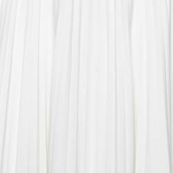 Joseph White Crepe Asymmetric Pleated Skirt M