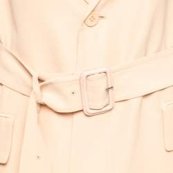مملوكة مسبقًا Joseph Beige Silk Belted Single-Breasted Jacket M