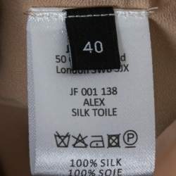 مملوكة مسبقًا Joseph Beige Silk Belted Single-Breasted Jacket M