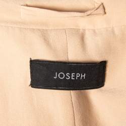 مملوكة مسبقًا Joseph Beige Silk Belted Single-Breasted Jacket M