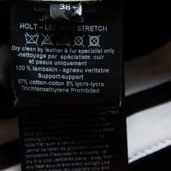 Pre Owned Joseph Dark Green Leather Stretch Mini Skirt M