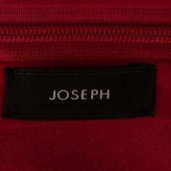 Pre Owned Joseph Red Crepe Paneled Skater Dress S