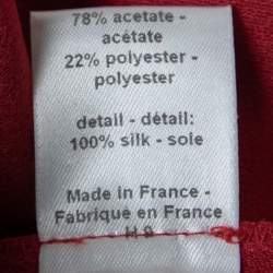 Pre Owned Joseph Red Crepe Paneled Skater Dress S