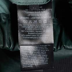 Pre Owned Joseph Dark Green Leather Skinny Leggings S