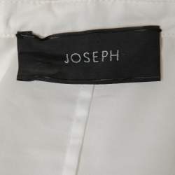 Joseph White Cotton Contrast Trim Detail Button Front Shirt M