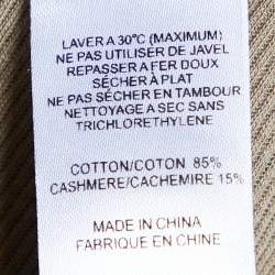 Pre Owned Joseph Beige Cotton Cashmere Rib Knit Top S