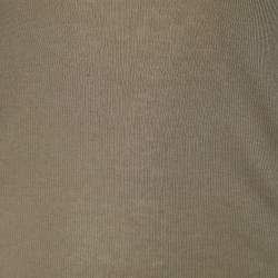 Pre Owned Joseph Beige Cotton Cashmere Rib Knit Top S