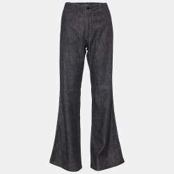 Joseph Grey Cotton Flared Trousers M