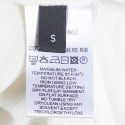 Pre Owned Joseph White Cotton Cashmere Rib Sleeveless Tank Top S