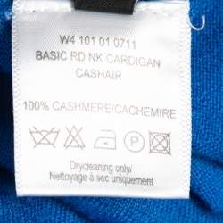 Joseph Blue Cashmere Button Front Cardigan S