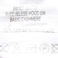 Joseph Grey Cashmere Sleeveless Hooded Pullover S