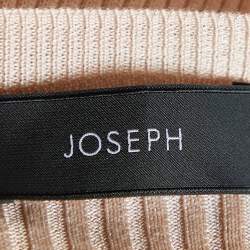 Pre Owned Joseph Beige Silk Knit Long Sleeve Sweater S