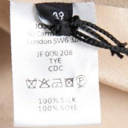 Pre Owned Joseph Beige Silk Sleeveless Shoulder Tie Detail Top M