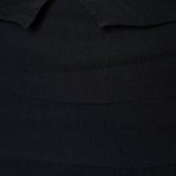 Pre Owned Joseph Black Crinckled Silk Tiered Mini Skirt M