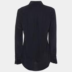 Joseph Black Silk & Organza Pocket Shirt S