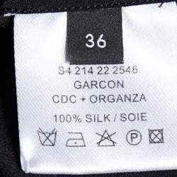 Joseph Black Silk & Organza Pocket Detail Button Front Shirt S