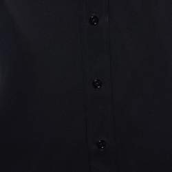 Joseph Black Silk & Organza Pocket Detail Button Front Shirt S