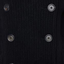 Joseph Black Wool Corduroy Double Breasted Iris Jacket S
