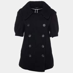 Joseph Black Wool Corduroy Double Breasted Iris Jacket S