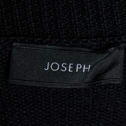 Joseph Black Merino Wool & Silk Button Front Cardigan S