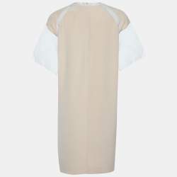 Pre Owned Joseph Light Pink Silk & Organza Detail Shift Dress M