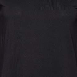 Pre Owned Joseph Black Jersey & Silk Paneled Olivia Mini Dress M