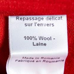Joseph Red Wool Interlock Zipper Detail Cambridge Dress M