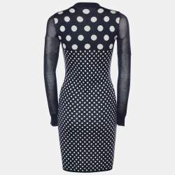 مملوكة مسبقًا Joseph Navy Blue Spot Jacquard Knit Romelie Mini Dress S