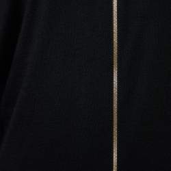 Joseph Black Wool Interlock Zip Detail Kinx Sweater L
