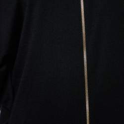 Joseph Black New Wool Interlock Knocks Mini Dress L