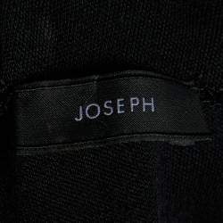 Joseph Black New Wool Interlock Knocks Mini Dress L