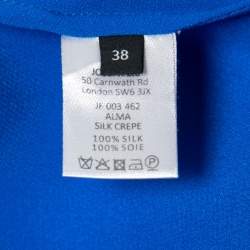 Pre Owned Joseph Blue Silk V-Neck Blouse M