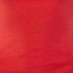 Joseph Red Wool Interlock Zip Ruched Detail Kent Dress M 