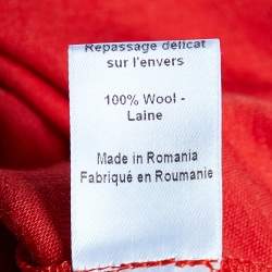 Joseph Red Wool Interlock Zip Ruched Detail Kent Dress M 