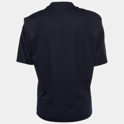 Pre Owned Joseph Black Cotton Knit V-Neck T-Shirt S
