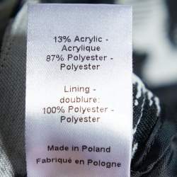 Pre Owned Joseph Monochrome Abstract Jacquard Tapered leg Pants S