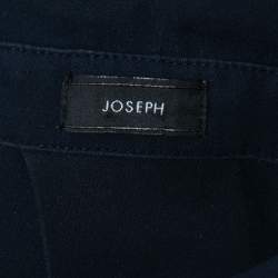 Joseph Dark Blue Crepe Silk Long Sleeve Blouse L