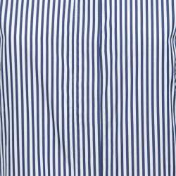 Pre Owned Joseph Blue Striped Cotton Back Tie Detail Shirt M